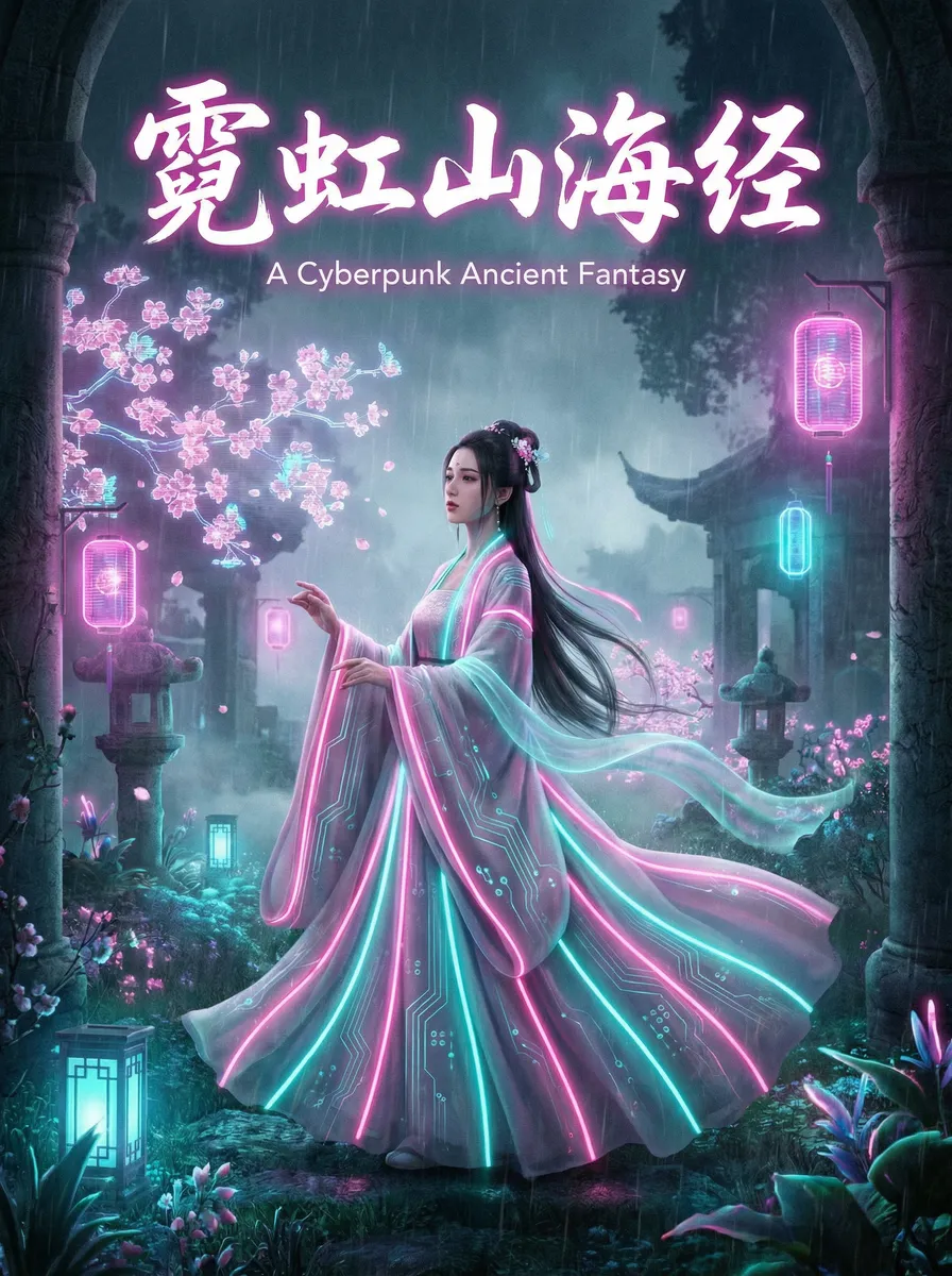 hsck.cc 古风奇缘短剧 - 霓虹山海经海报
